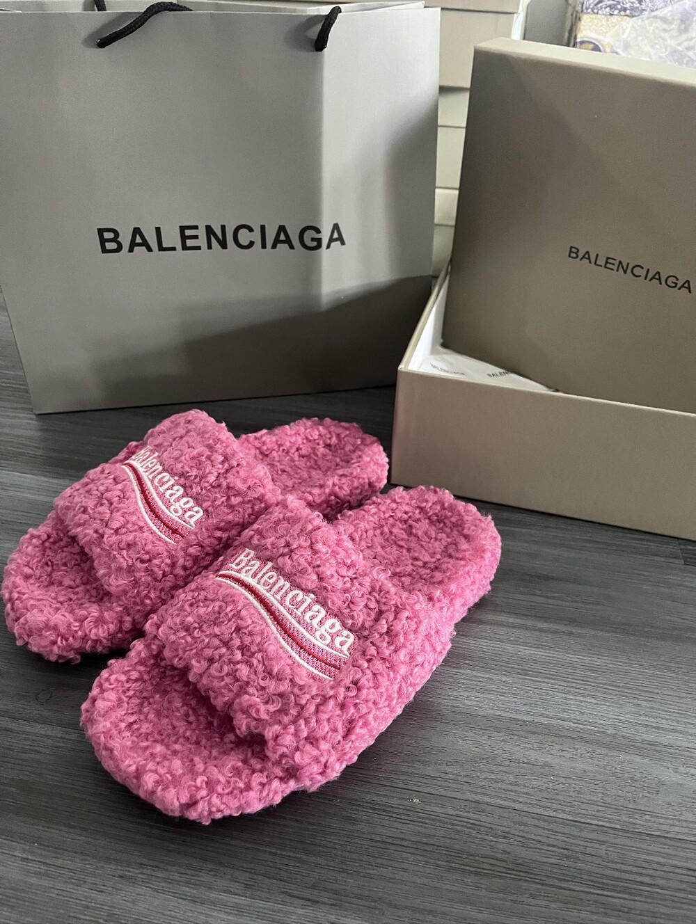 Pink Balanciaga Slides Size 9